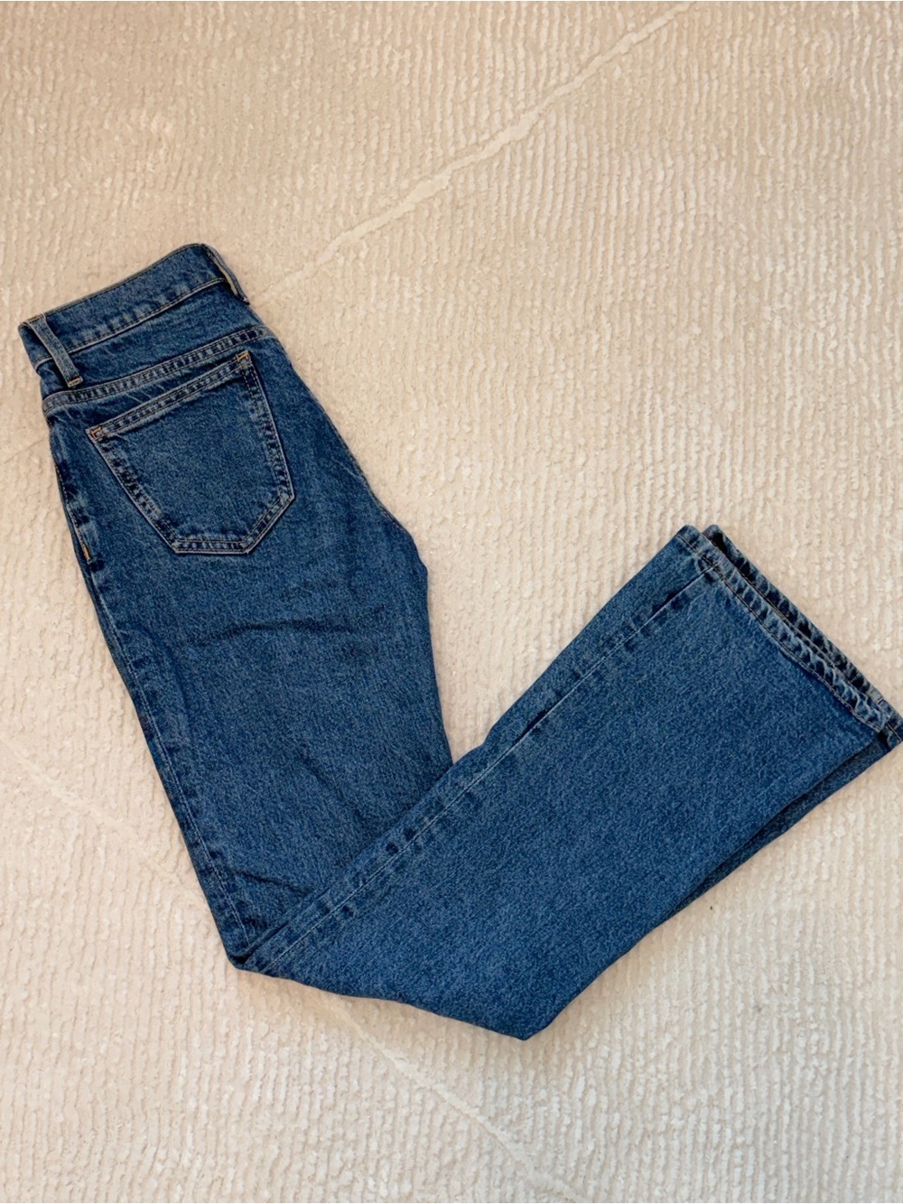 Classic Wide Leg Dark Blue Denim Jeans